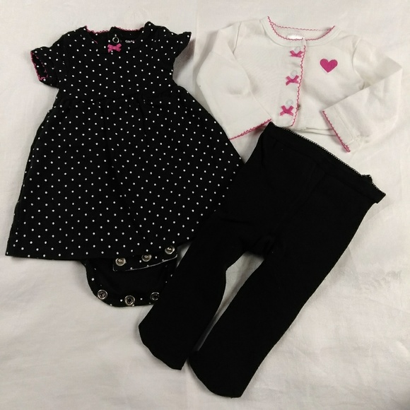 Carter's Gerber Matching Sets Lot Of Baby Girl Clothing 7pc Size Nb